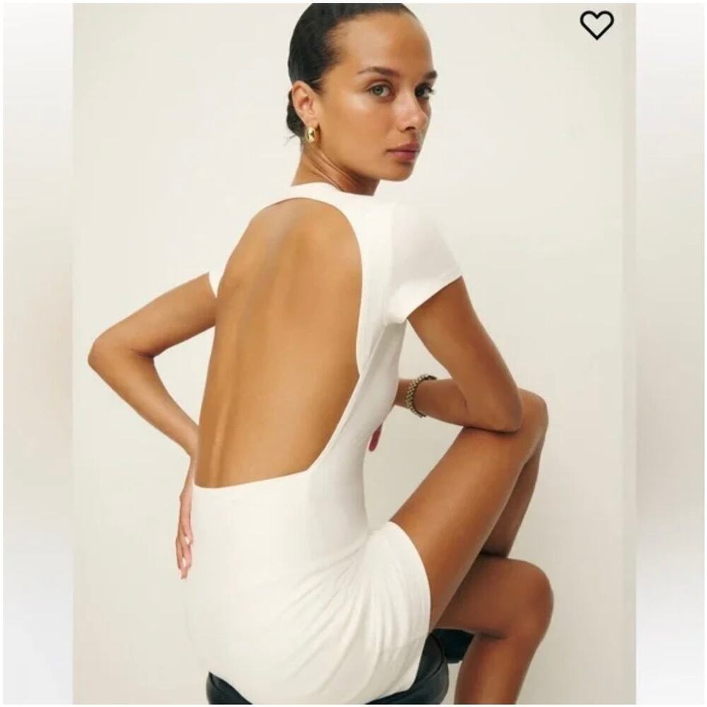 Reformation Open Back Knit Mini Dress
